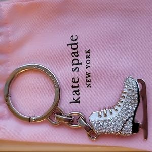Kate Spade ICE SKATING BOOT bag charm key chain with dust bag